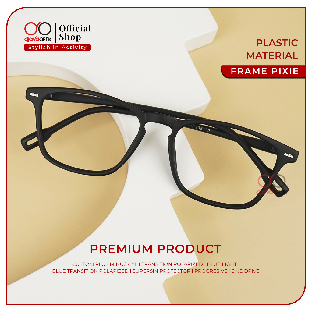 Jual DJAVA OPTIK Frame Pixie Kacamata Supersin Protector Kotak