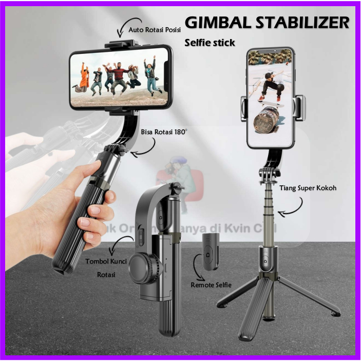 Jual Plokama Gimbal Stabilizer Hp Handphone Auto Balance Selfie Stick