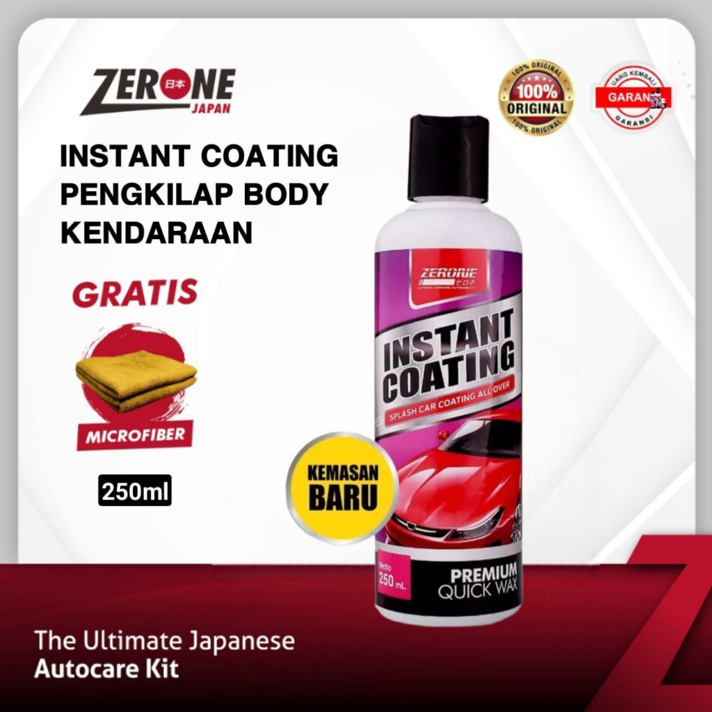 Jual Zerone Instant Coating Pengkilap Body Kendaraan Efek Daun Talas