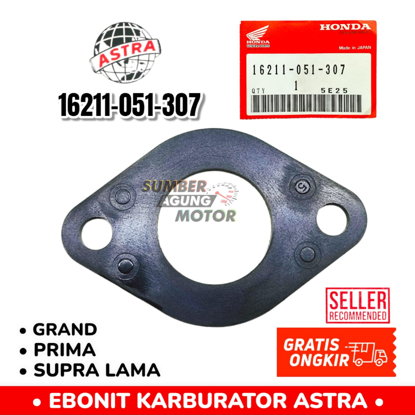 Jual Bonit Ebonit Fiber Karburator Gasket Insulator Carburator Honda