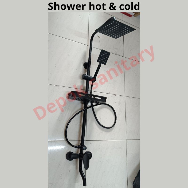 Jual Shower Tiang Set Black Shower Column Hitam Shower Tiang Set Kran