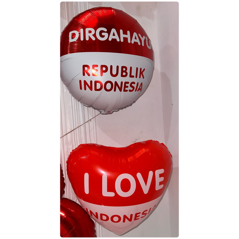 Jual Balon Hut Ri Agustus Dirgahayu Republik Indonesia I Love