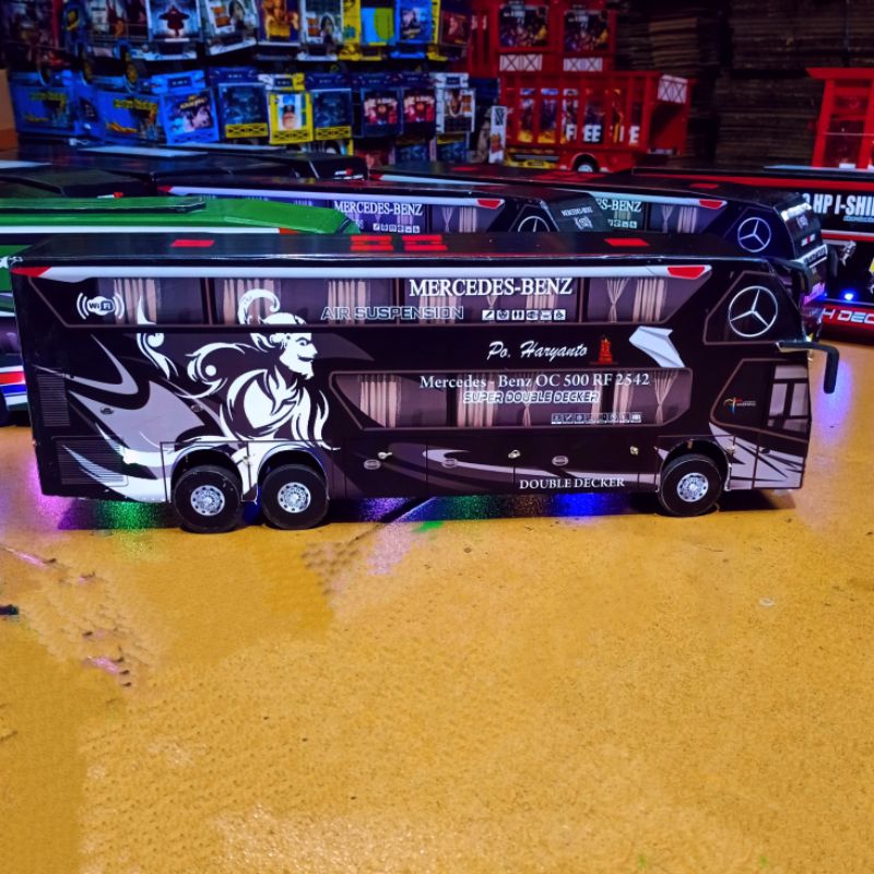 Jual Bus Miniatur Dobel Deker Sound Telolet Basuri Panjang Cm Full