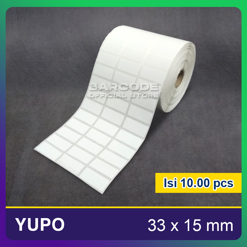 Jual Kertas Label Sticker Barcode Yupo 33 X 15 Mm 33X15 Mm 33x15mm