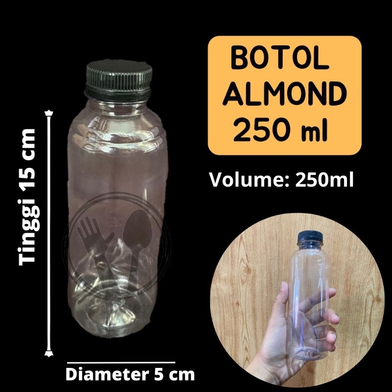 Jual KELIPATAN 20 Pc BOTOL ALMOND 250ML 250 ML PLASTIK BOTOL SUSU