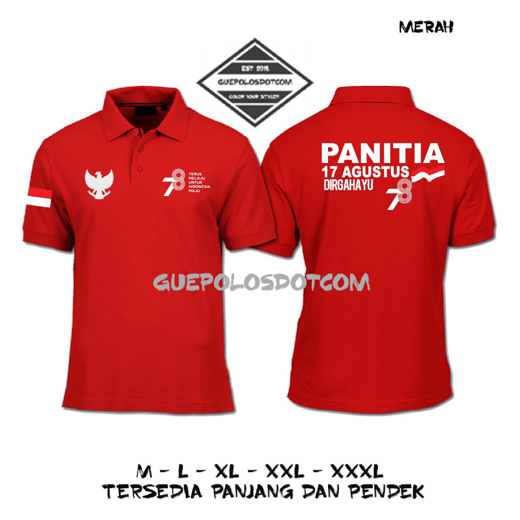 Jual Type Panitia Agustus Polo Kaos Kerah Poloshirt Agustus