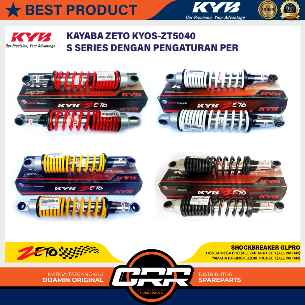 Jual Sok Belakang Kayaba Zeto Honda Mega Pro Tiger Verza Gl Pro Yamaha