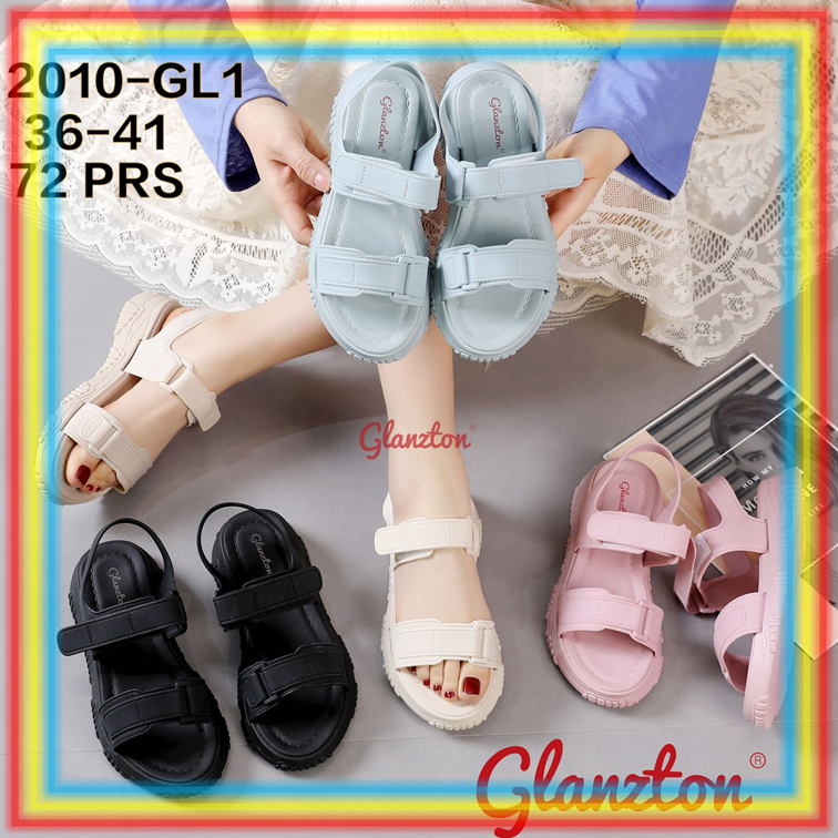 Jual 2010GL1 Sepatu Sandal Karet Wanita Ban Dua Glanzton Sepatu Sendal