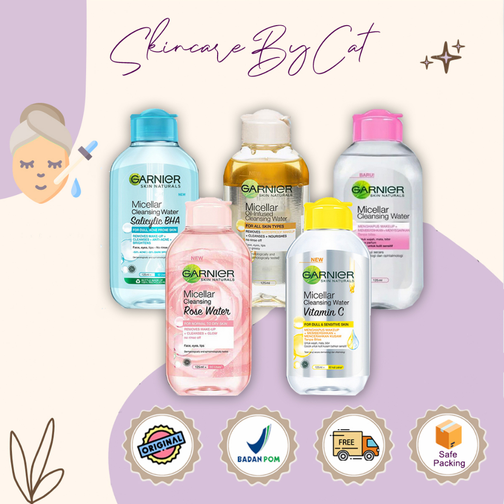 Jual Garnier Micellar Water Pink Blue Biru Bi Phase Oil Vit C