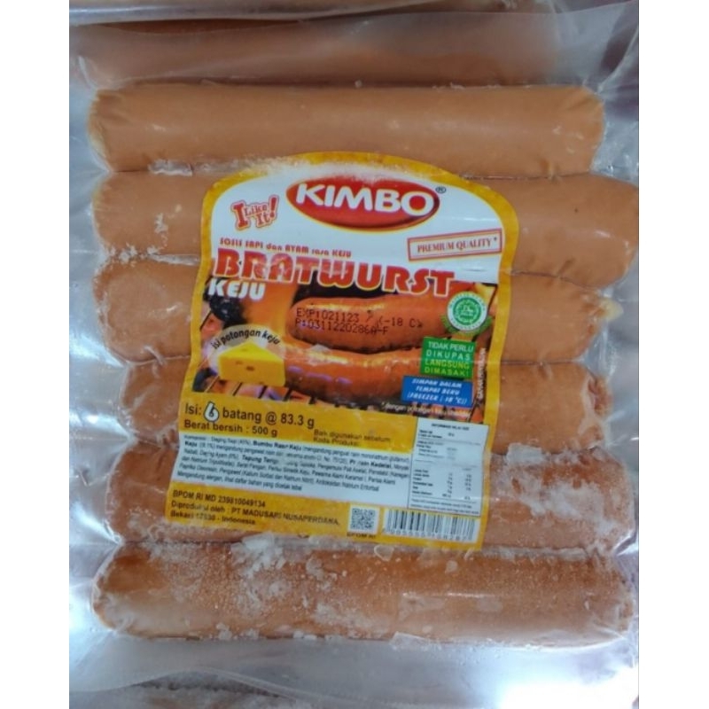 Jual KIMBO SOSIS BRATWURST KEJU 500g Shopee Indonesia