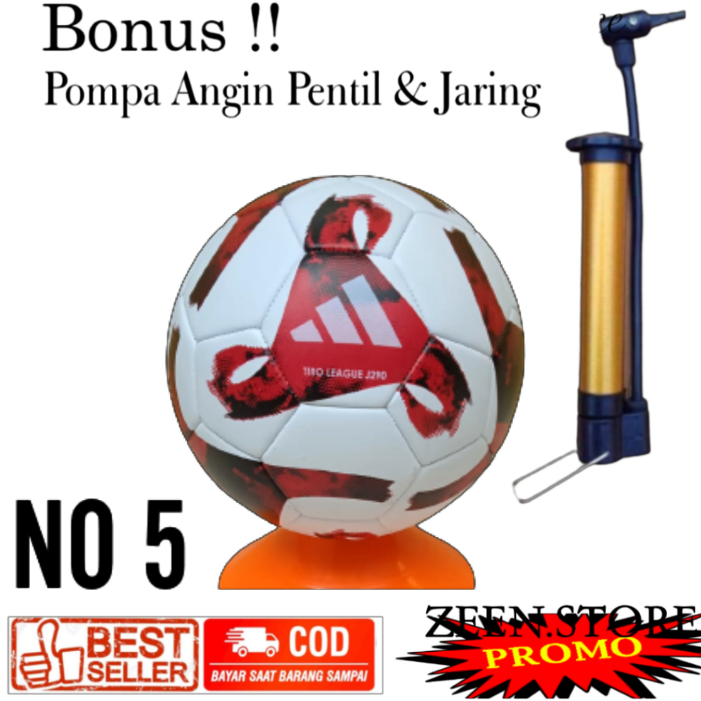 Jual Bola Sepak Size 5 Gratis Pompa Angin Pentil Dan Jaring Bola