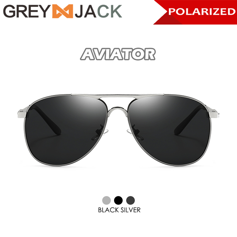 Jual Grey Jack Kacamata Hitam Aviator Fashion Pria Dan Wanita