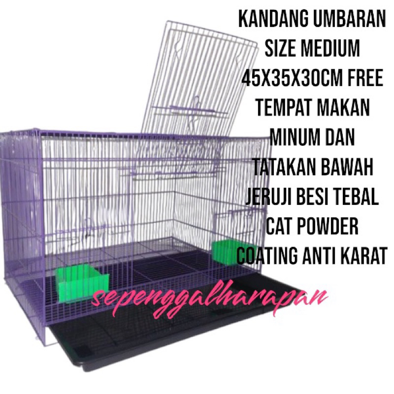 Jual Kandang Umbaran Lipat Sise M Kandang Burung Kucing Anjing Besi