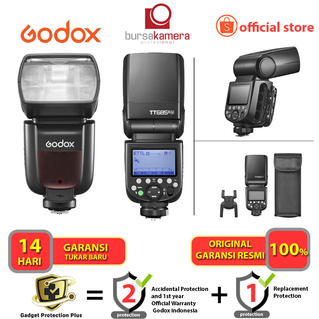 Jual Godox TT685 II Flash For Cameras Godox TT685II TT 685 II