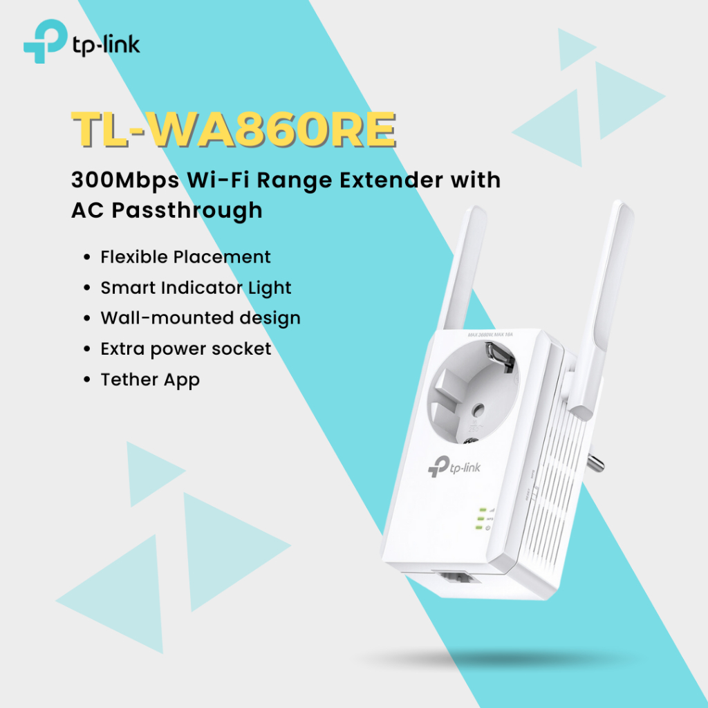 Jual TP LINK TL WA860RE 300 Mbps Wi Fi Range Extender With AC