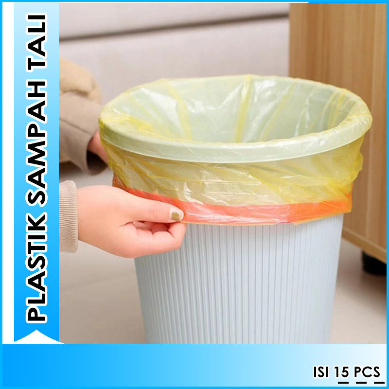 Jual Kantong Plastik Sampah Roll Jumbo Tali Besar 45X50cm Tebal Bening