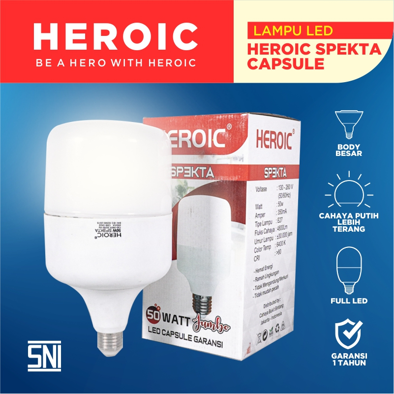 Jual Lampu Led Bohlam Heroic Spekta Capsule Lampu Hemat Energi Sni