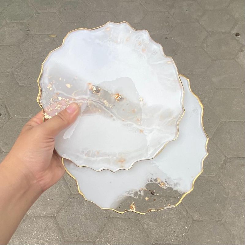 Jual Coaster Resin Bahan Ring Box Mahar Shopee Indonesia