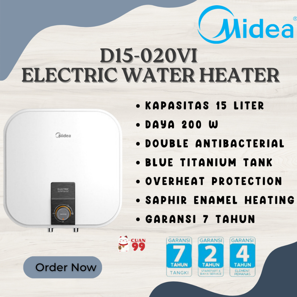 Jual MIDEA Water Heater Listrik 15 Liter D15 020V1 D15 020V1 200 Watt