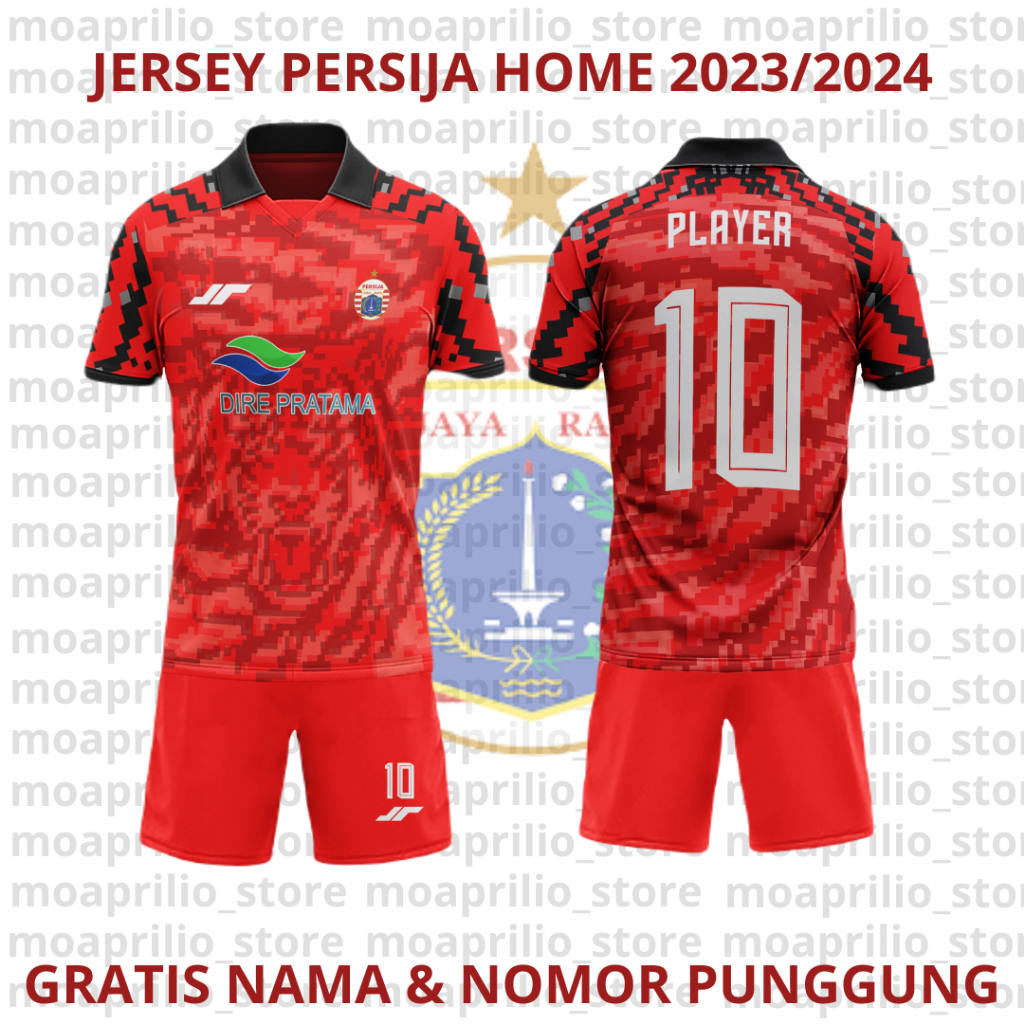 Jual Jersey Setelan Persija Pre Season 2023 2024 Gratis Nama Nomor