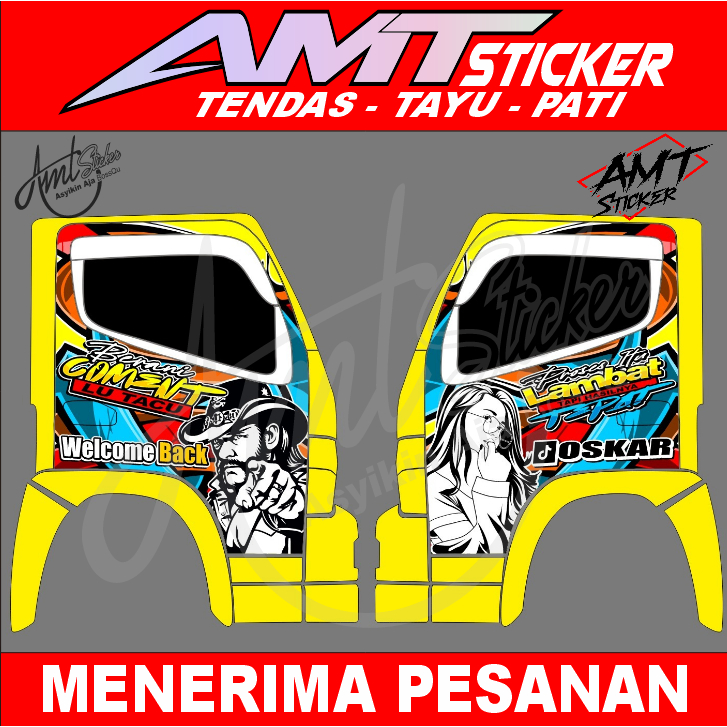 Jual Stiker Full Pintu Samping Truk Canter Sticker Decal Bisa