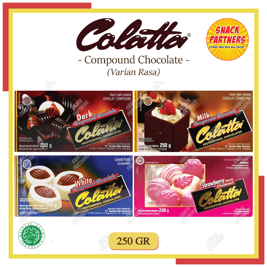 Jual COLATTA COMPOUND 250 GR Chocolate Choco Strawberry Stroberi