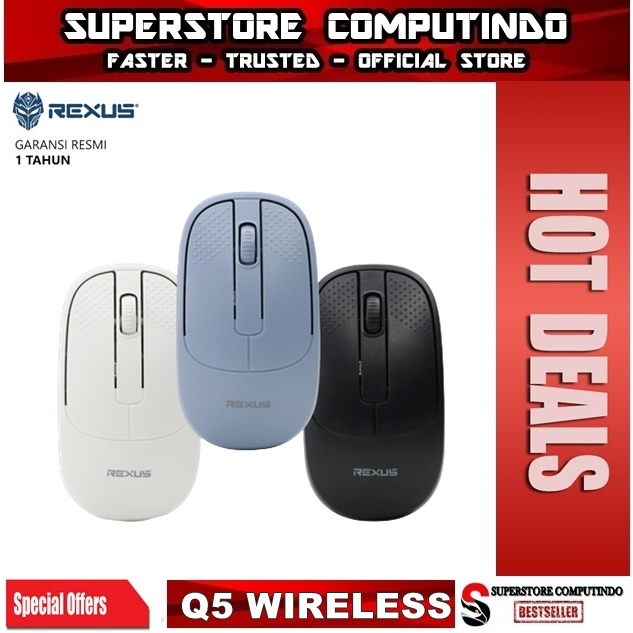 Jual Mouse Wireless Rexus Q5 3D Office Silent Click Shopee Indonesia