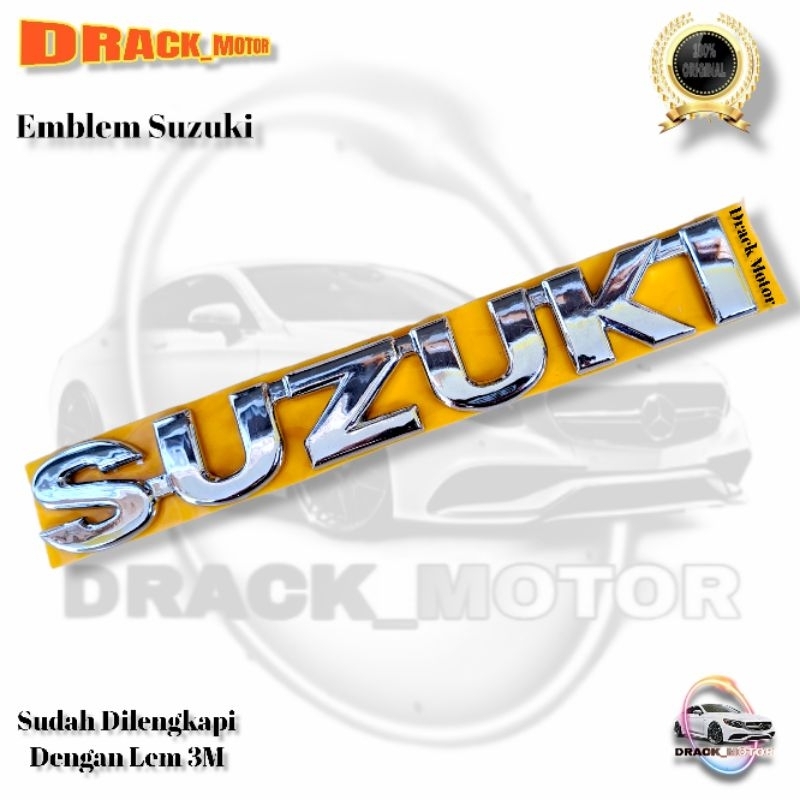 Jual Emblem Tulisan Suzuki Chrome Original Emblem Tulisan Suzuki