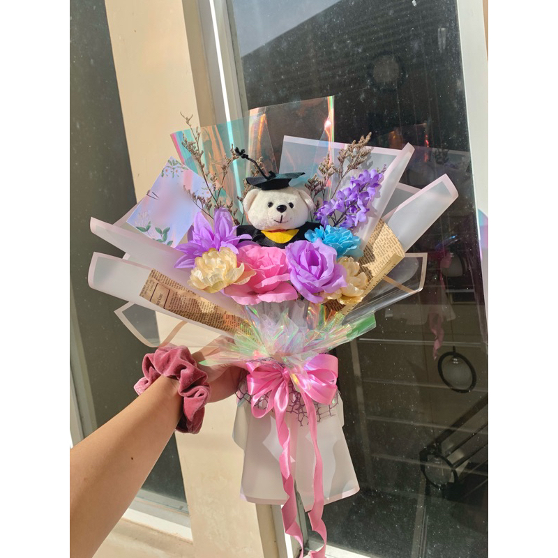 Jual Buket Bunga Flower Bouquet Bucket Wisuda Boneka Shopee Indonesia