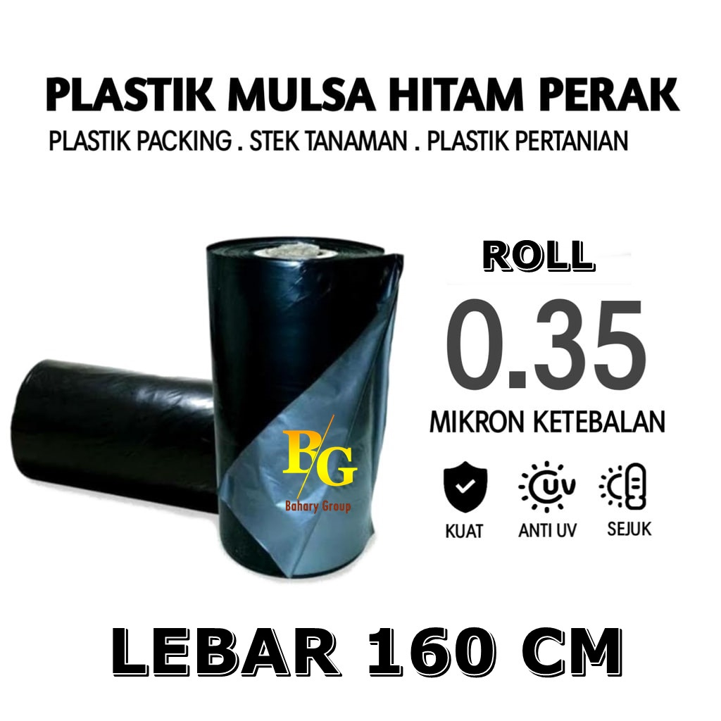 Jual Plastik Mulsa Hitam Perak Lebar Cm Tebal Mm Roll