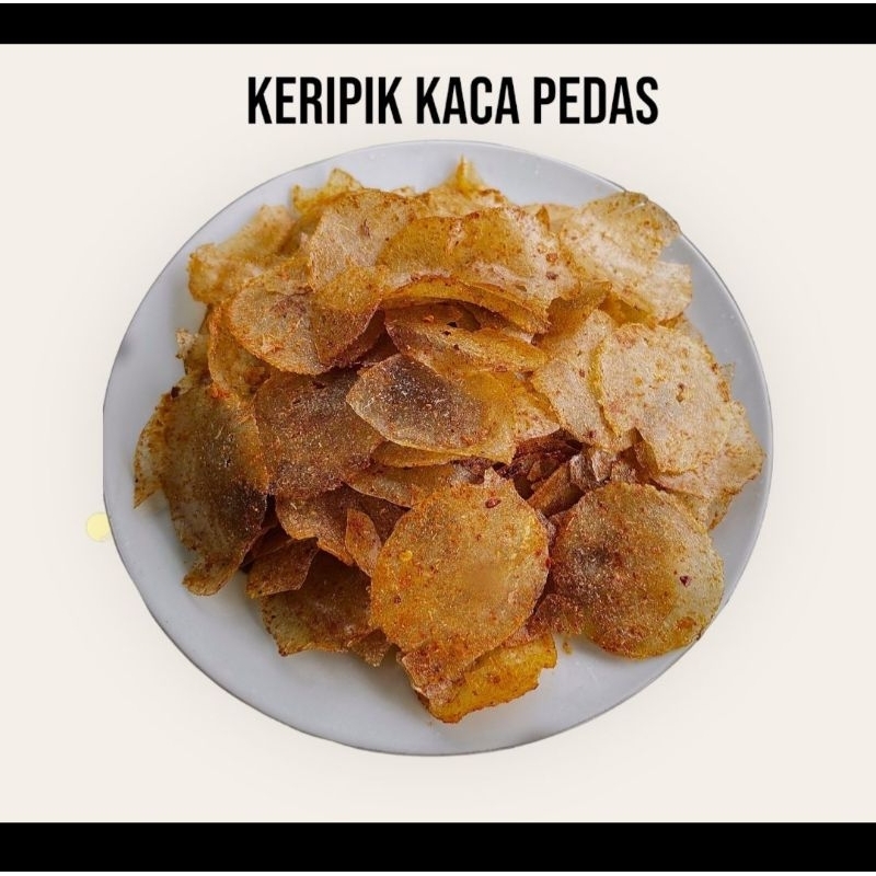 Jual KERIPIK KACA PEDAS VIRAL ENAK 500G Shopee Indonesia