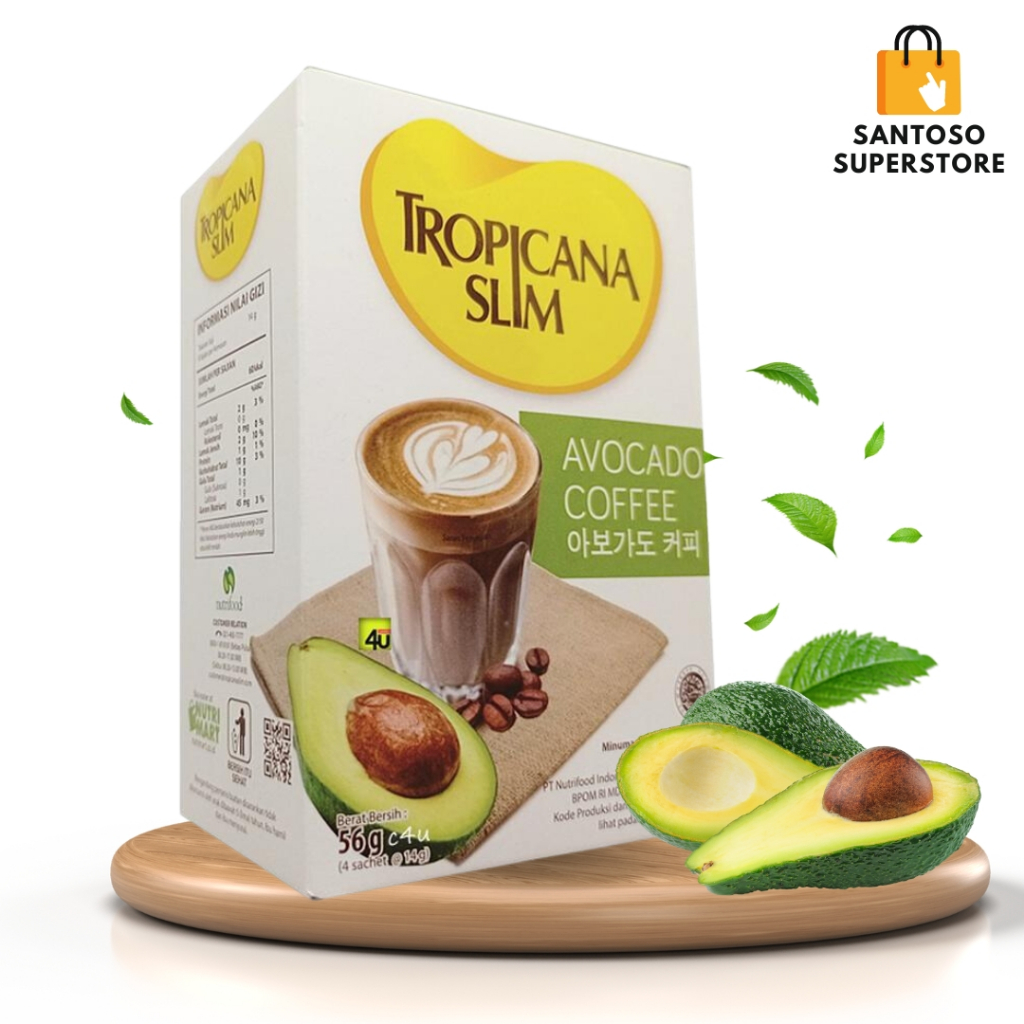 Jual TROPICANA SLIM Minuman Avocado Coffee 4 X 14 G Tanpa Gula Shopee