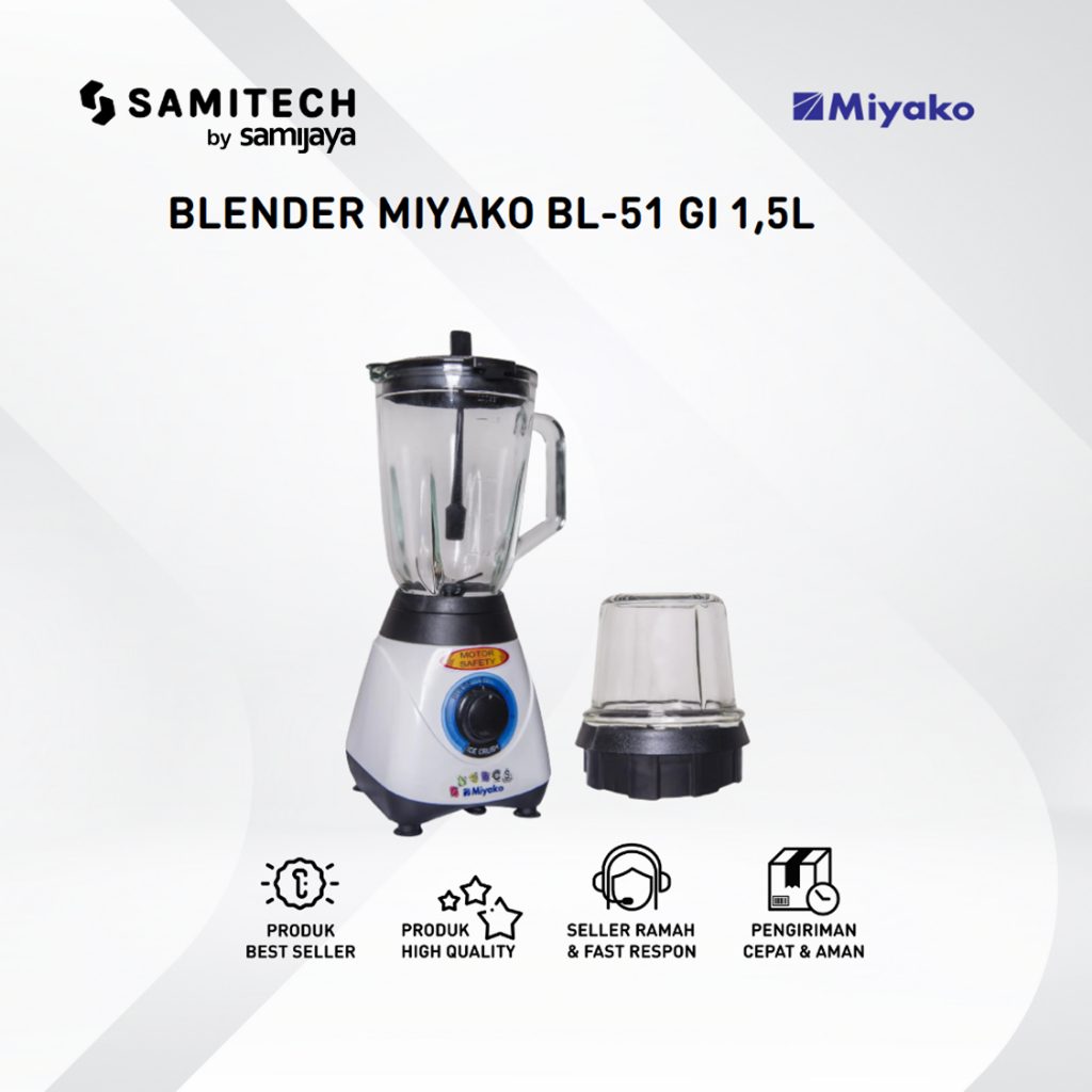 Jual BLENDER MIYAKO BL 51 BL51 BL 51 GI KACA 1 5 LITER BERGARANSI