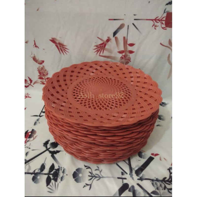 Jual Piring Rotan Plastik Paket Lusin Pcs Shopee Indonesia