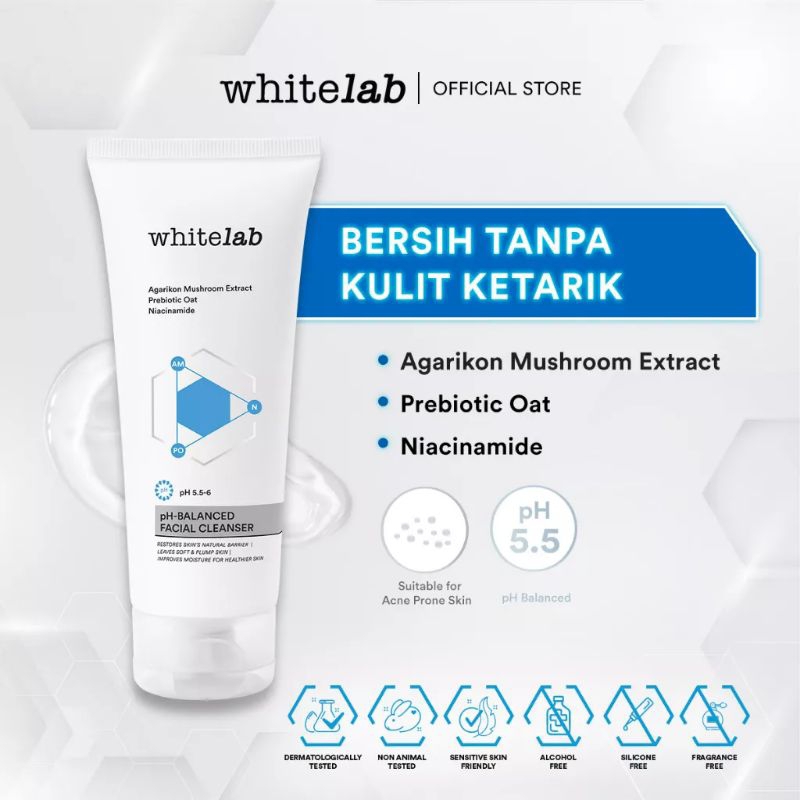 Jual Whitelab Facial Wash Brightening Acne Ph Balanced Shopee Indonesia