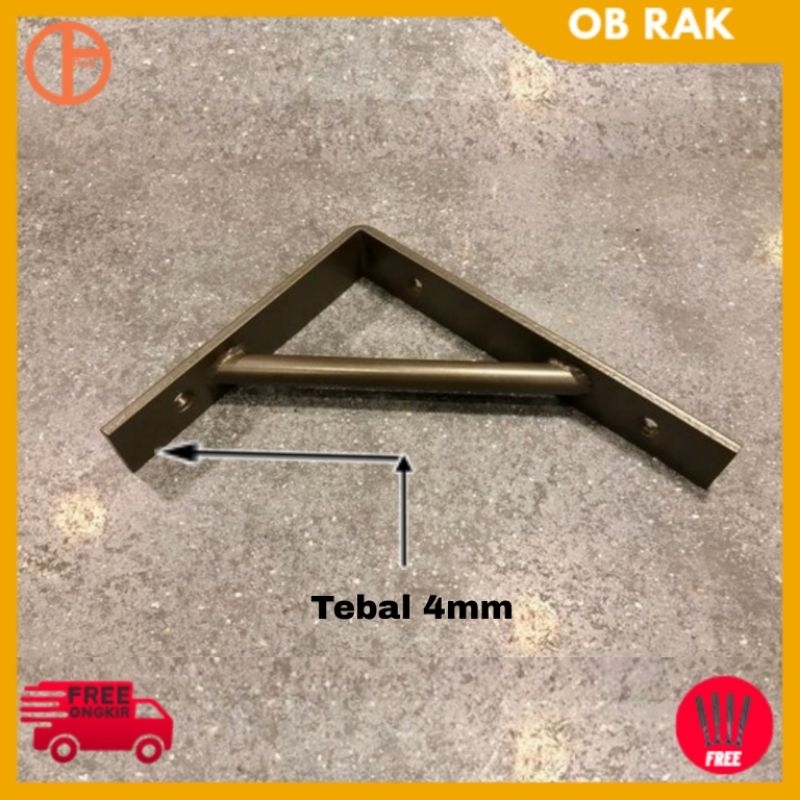 Jual Rak Besi Siku Dinding Penyangga Papan Ambalan Simple Tebal Plat