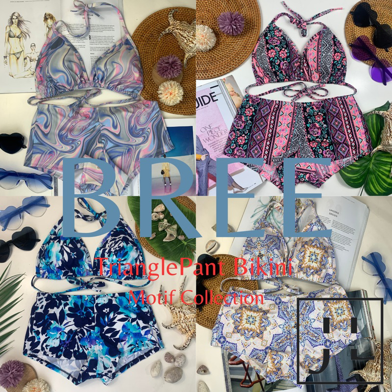 Jual Bree Motif Bikini Set Bikini Pantai Baju Renang Bikini