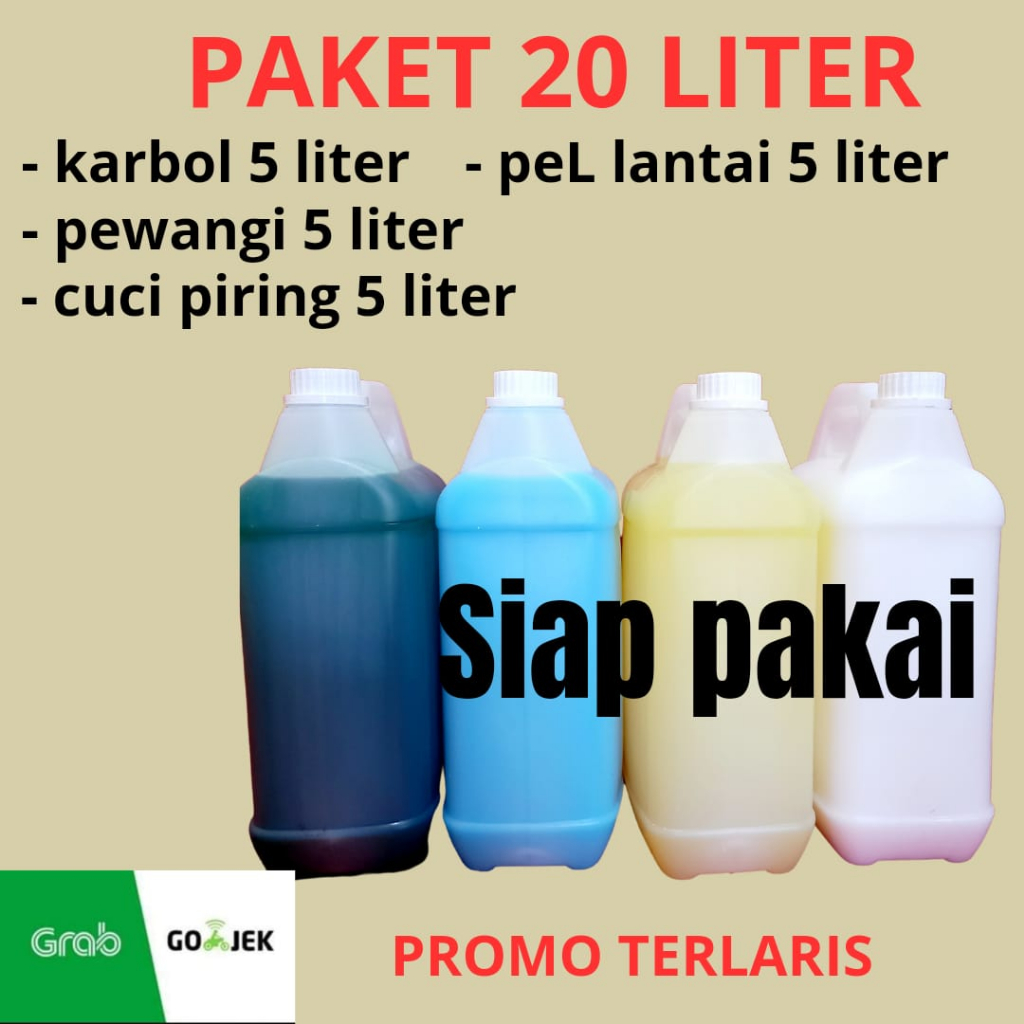 Jual Paket 20 Liter Sabun Cuci Piring 5 Liter Pel Lantai 5 Liter