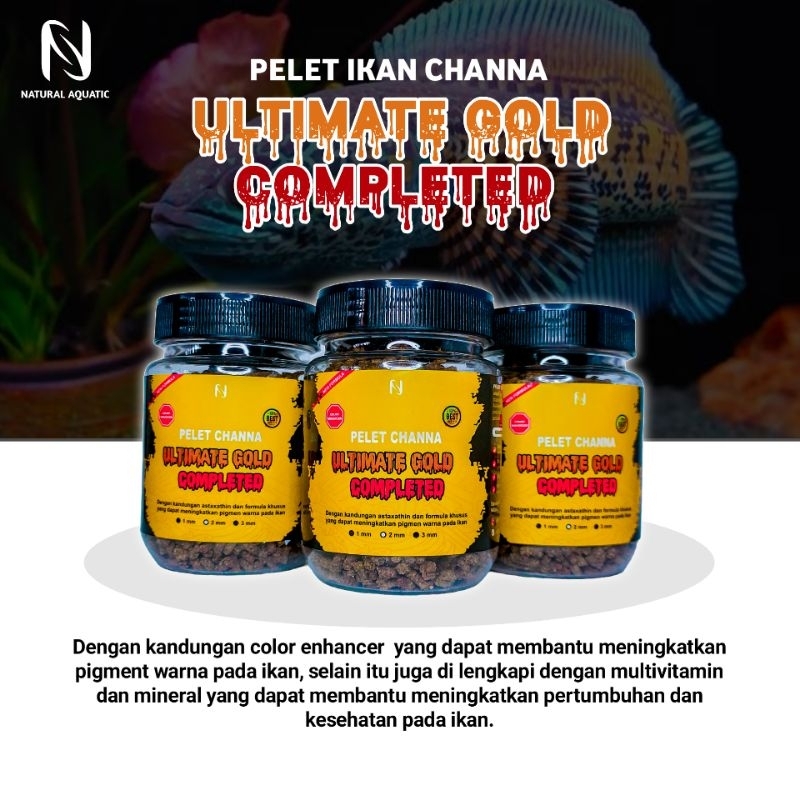 Jual Pelet Ikan Channa Ultimate Gold Completed Pakan Ikan Channa Dan