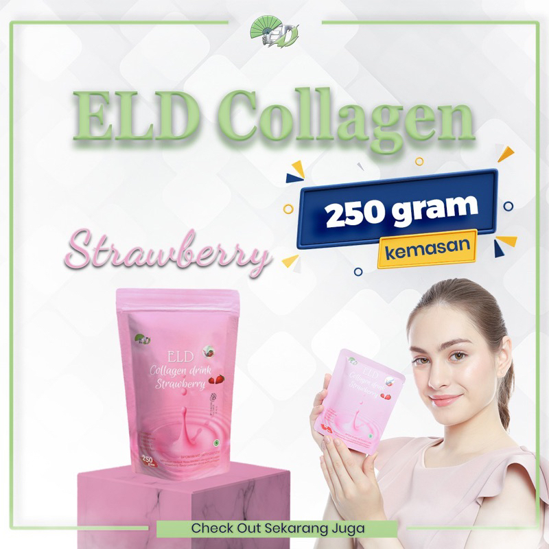 Jual ELD COLLAGEN VIRAL STRAWBERRY Ukuran BESAR 250 Gram FREE