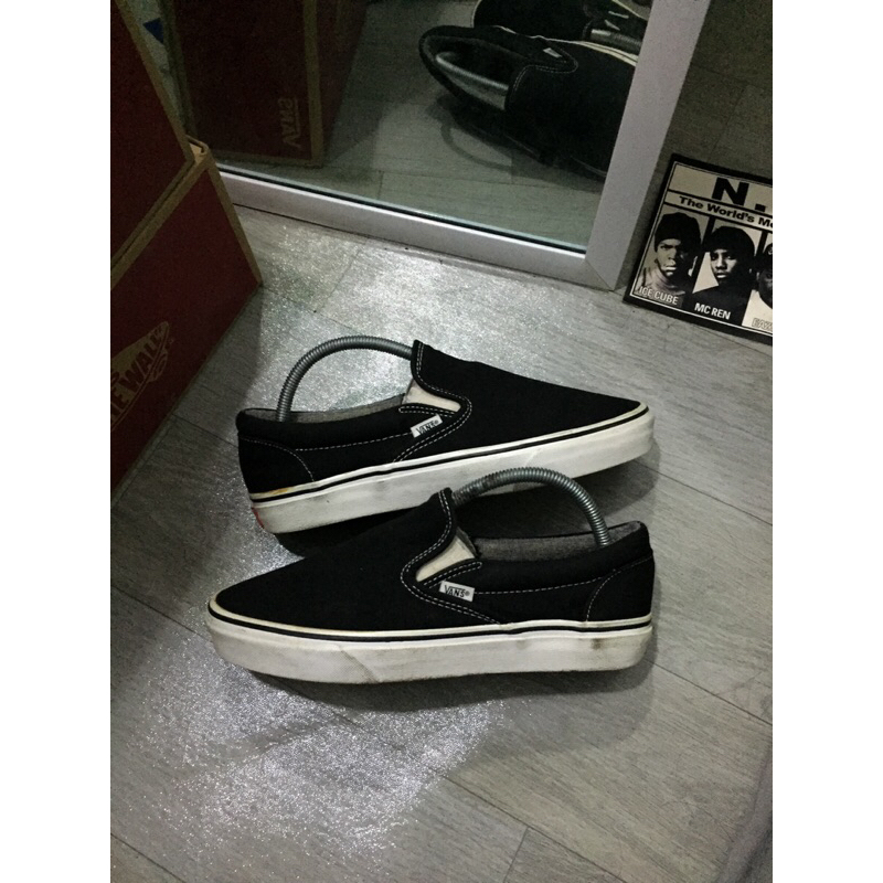 Jual Vans Slip On Black White Shopee Indonesia