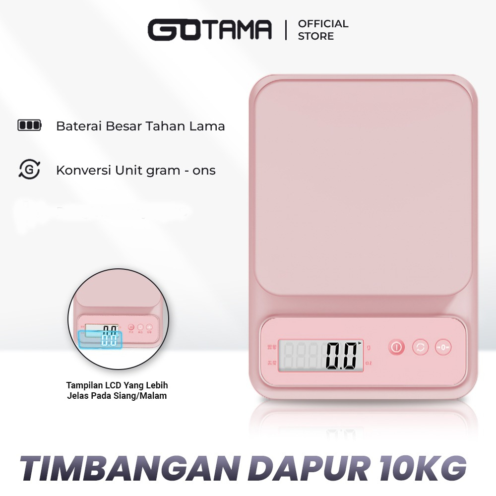 Jual Gotama Kitchen Scale Timbangan Digital Kue Bumbu Dapur Up To 10Kg