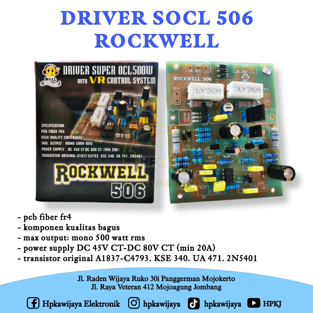 Jual KIT DRIVER SUPER OCL 506 FIBER ROCKWELL Socl 506 Pcb Fiber