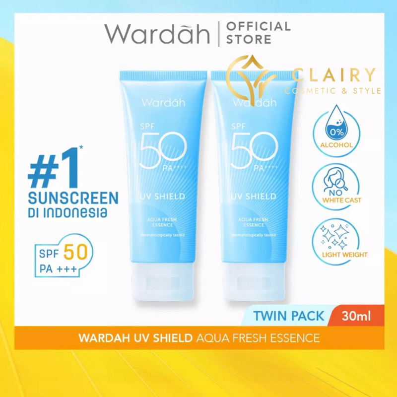 Jual Wardah Uv Shield Aqua Fresh Essence Spf Pa Ml Biru