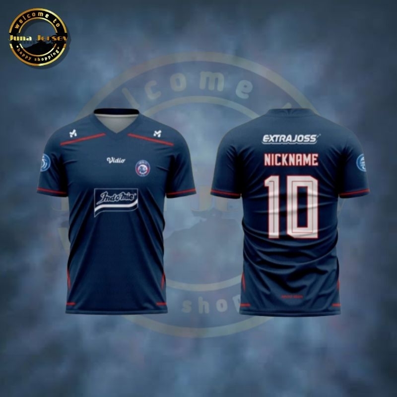 Jual Jersey Bola Arema Terbaru Home Away Liga Free Nickname