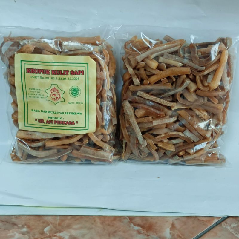 Jual Krecek Rambak Stik Mie Lokal Krupuk Kulit Sapi 500gr Shopee