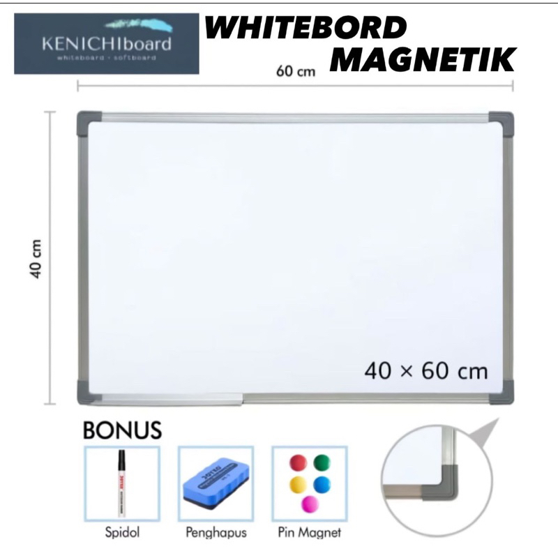 Jual Papan Tulis Whiteboard White Board Gantung Magnet Single Face