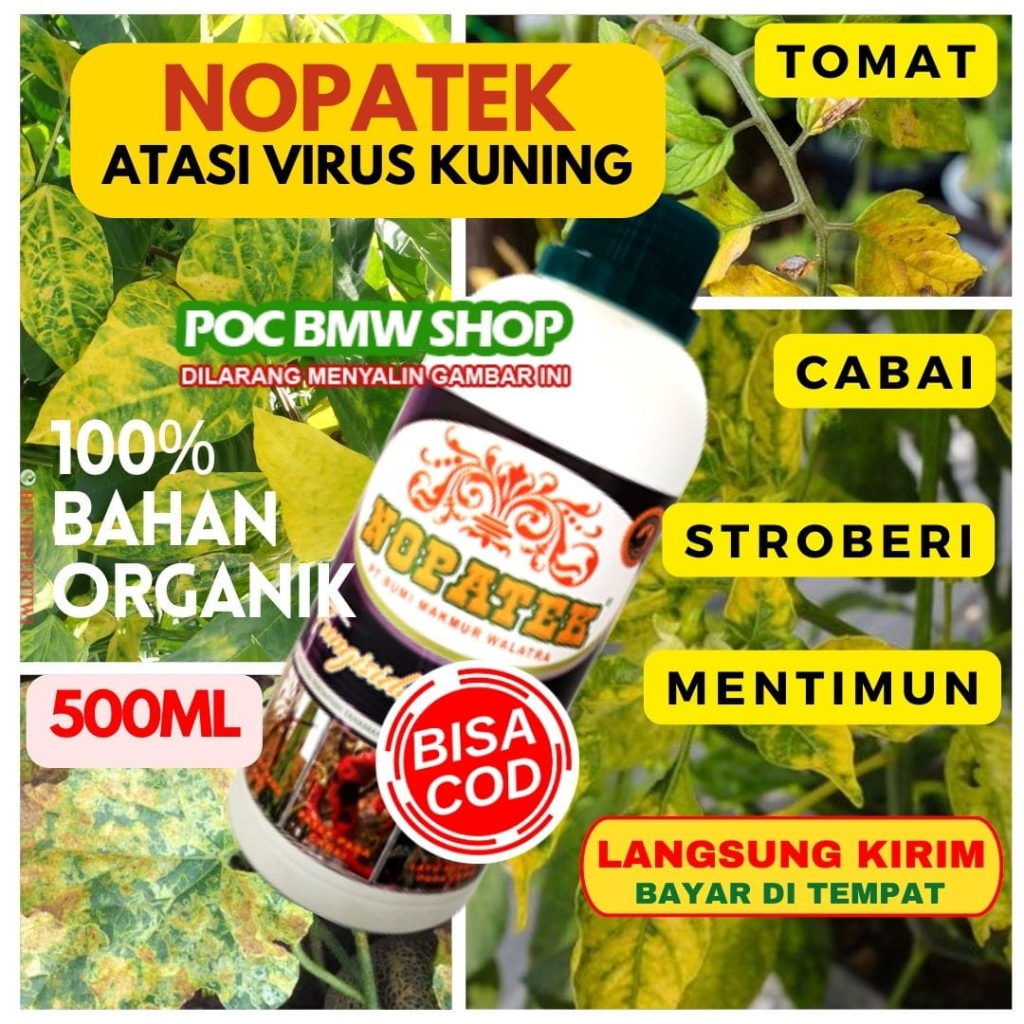 Jual NOPATEK 500ML Fungisida Bakterisida Hayati Anti Virus Kuning