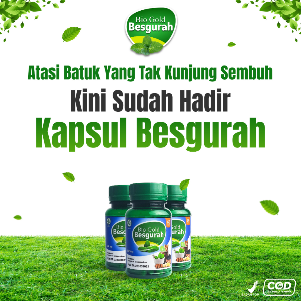 Jual BESGURAH Bio Gold Kapsul Gurah 60 Kapsul Herbal BPOM Untuk Asma