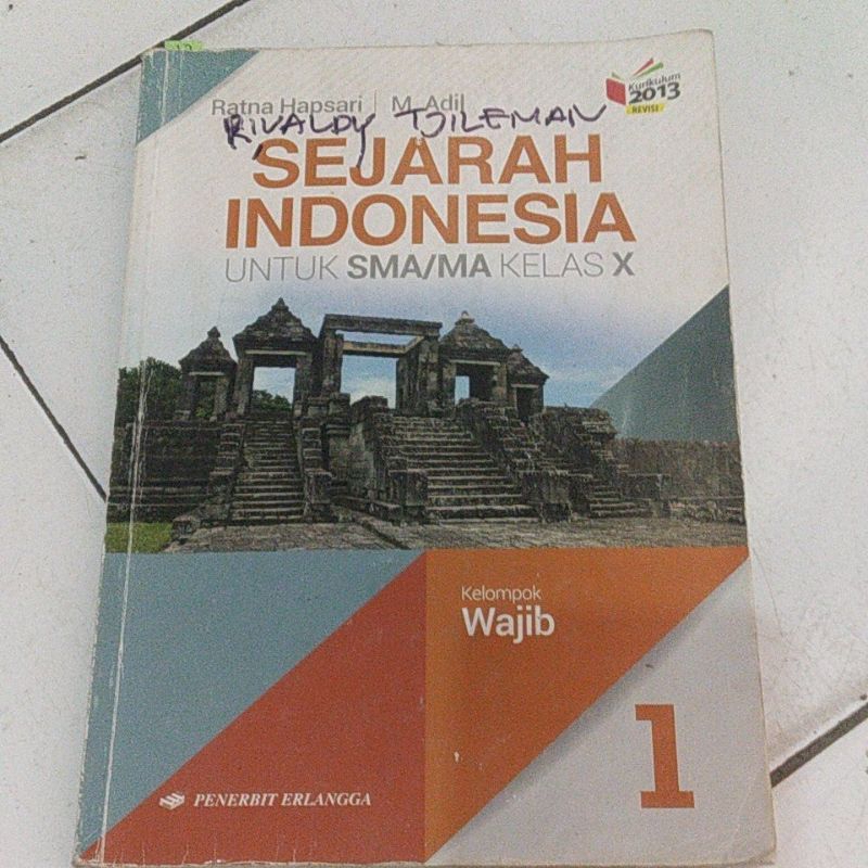 Jual Sejarah Indonesia Sma Kelas X Penerbit Erlangga Shopee Indonesia